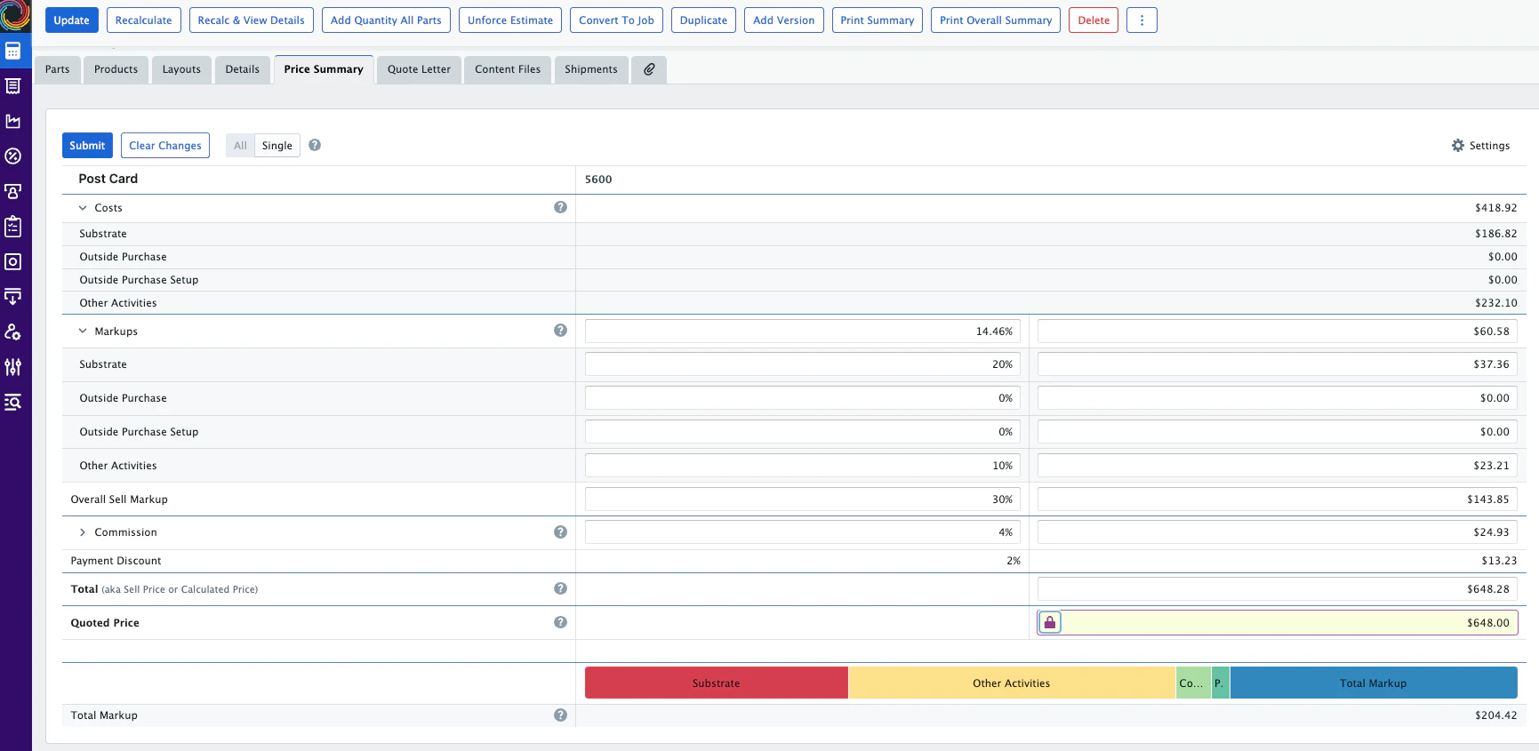 screenshot of ePS Pace
